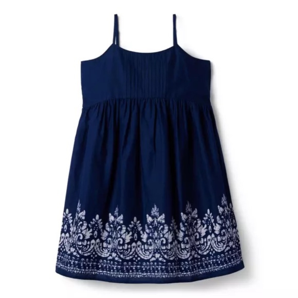 Janie and Jack Navy Border Print Sundress
